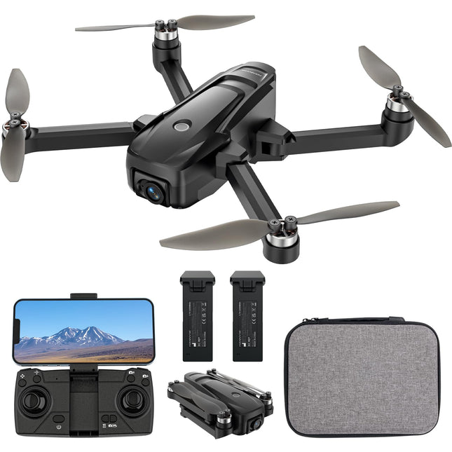 HANNVIW H330 drons ar 4K HD kameru, 5G WiFi FPV drons pieaugušajiem, iesācējiem un bērniem, bezsuku motors, optiskā plūsma, 2 kameras, augstuma noturēšana, 3D apgriešana, 2 akumulatori, 30 minūtes