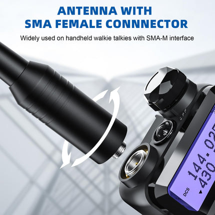 JUCJET 771 radio antena, SMA-F rācijas antena, saderīga ar rāciju BF-888S UV-5R (2 gab.)