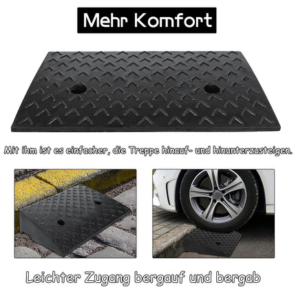 NAIZY 2 gab. apmales rampas gumijas 10 cm augsts durvju slieksnis rampa pārnēsājama gumijas rampa neslīdoša piekļuves rampa durvju slieksnis automašīnai, ratiņkrēslam