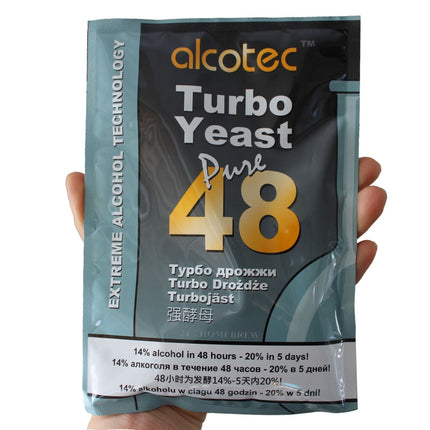 5x Alcotec 48 Pure Turbo Super Yeast paciņas ar augstu alkohola saturu 20% mājās brūvēts degvīns