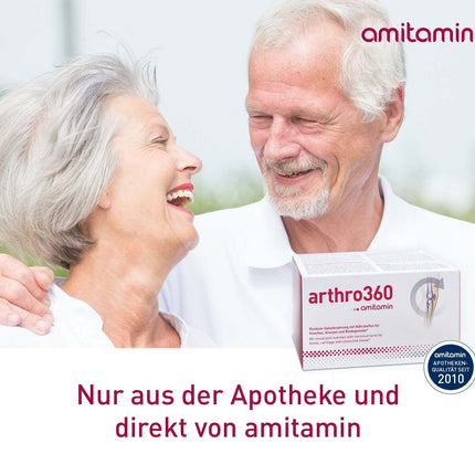 Amitamīns arthro360, 120 lielas devas kapsulas, aptiekas kvalitāte, 15 barības vielas locītavām un kauliem ar glikozamīnu, hondroitīnu, MSM, individuāli higiēniski iepakotas