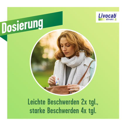 LIVOCAB tiešais komplekts - 4 ml acu pilieni + 5 ml deguna aerosols
