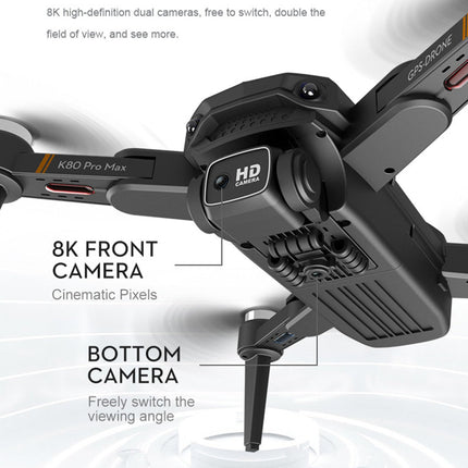 Drons ar kameru, salokāmi HD FPV droni ar 8K dubulto kameru bērniem un pieaugušajiem, RC kvadrokopters, WiFi FPV tiešraides video atbalsts, 800 M WiFi HD pārraide,