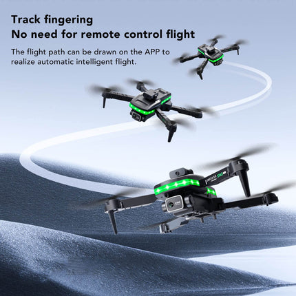 S162 FPV RC drons, 4K HD divu kameru WiFi kvadrokopters ar lidošanu ar ceļa punktiem, regulējams ātrums, 360° pagriezieni, automātiska fotografēšana, automātiska nolaišanās.