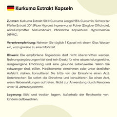 Kurkumas ekstrakta kapsulas - 500 mg kurkumas ekstrakta - 180 kapsulas 6 mēnešiem - kurkumīns ar 20 mg ingvera un 600 mg melnajiem pipariem - 1 kapsula dienā - kurkumīns - WeightWorld