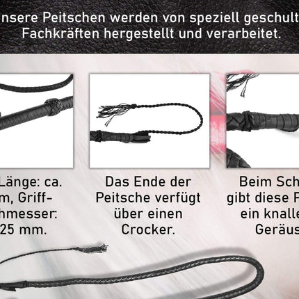 Ādas pātaga Bull Whip Bullwhip 120 cm Pātaga, kas izgatavota no īstas ādas Viena mēle ar kroku rada krakšķošu skaņu