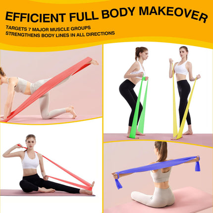 Fokky fitnesa joslu komplekts (4 gab.), pretestības joslas 2M fitnesa josla, vingrošanas josla ar 4 līmeņiem, pretestības joslas, fitnesa joslas, gumijas lente muskuļu veidošanai, jogai, pilates vīriešiem un sievietēm