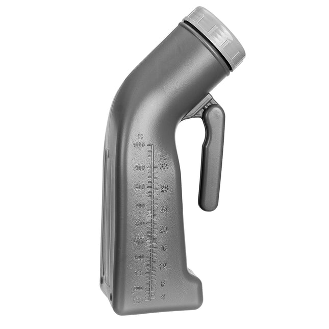Urīna pudeles vīriešiem, sievietēm, ceļojumu pisuārs, unisex urīna pudele, 1000 ml urinēšanas pudele ar vāku, urīna pudeles automašīnu ceļojumiem, kempingam