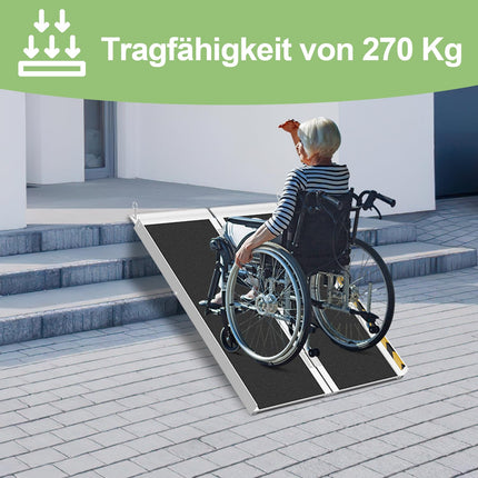 Herrselsam 91x73cm ratiņkrēslu rampas kravnesība līdz 270KG ratiņkrēslu rampa ar neslīdošu virsmu, pārnēsājama ratiņkrēslu rampa, ratiņkrēslu saliekamā rampa mājas pakāpieniem, kāpnēm, durvju atvēršanai