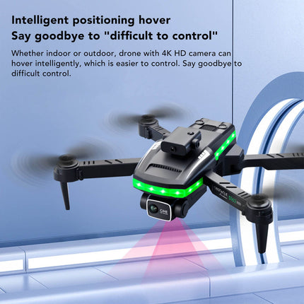 S162 FPV RC drons, 4K HD divu kameru WiFi kvadrokopters ar lidošanu ar ceļa punktiem, regulējams ātrums, 360° pagriezieni, automātiska fotografēšana, automātiska nolaišanās.