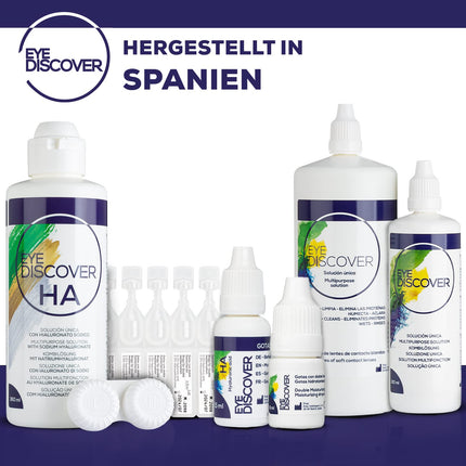 EYE DISCOVER, acu pilieni ar hialuronskābi un hidroksietilcelulozi, acu pilieni sausām acīm, mitrinoši pilieni (20 x 0,35 ml)