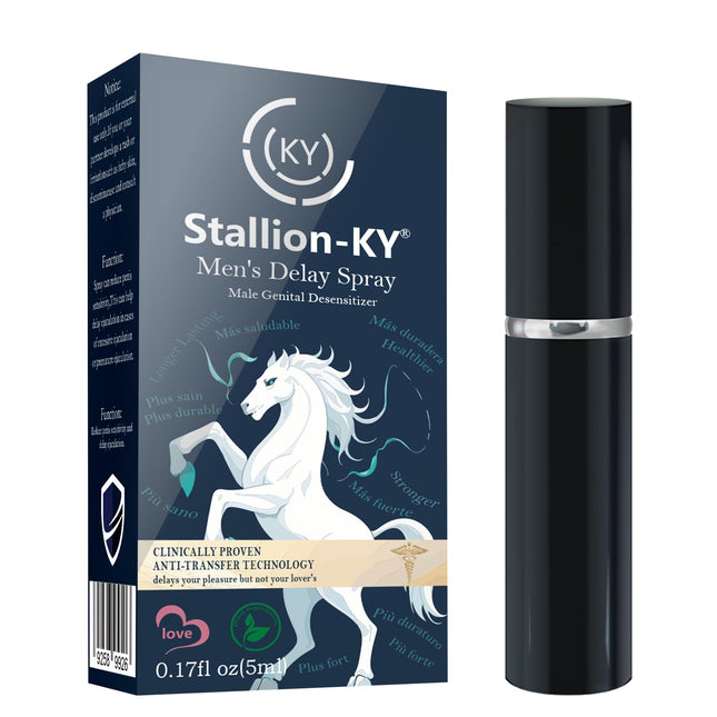 Stallion-KY aizkavēšanas aerosols vīriešiem, aizkavēšanas aerosols vīriešiem, sekss, vīrieši, libido pastiprinātājs vīriešiem, ilgāks laiks gultā (K)