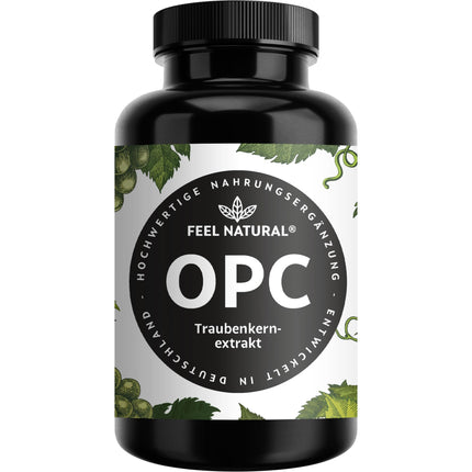 OPC vīnogu kauliņu ekstrakts – 240 kapsulas ar 1000 mg OPC ekstrakta – Augstākais OPC saturs saskaņā ar HPLC – no Francijas vīnogām – Vegāns, augsta deva, ražots Vācijā