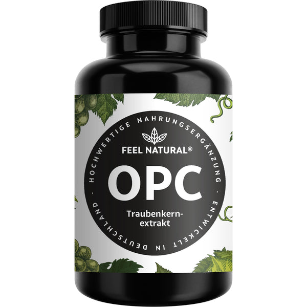 OPC vīnogu kauliņu ekstrakts – 240 kapsulas ar 1000 mg OPC ekstrakta – Augstākais OPC saturs saskaņā ar HPLC – no Francijas vīnogām – Vegāns, augsta deva, ražots Vācijā