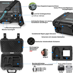LEKUFEE ūdensnecaurlaidīgs ceļojumu futrālis DJI Mini 4 Pro/3 Pro/3 dronam, Fly More Combo, RC 2/RC-N2 tālvadības pultij un piederumiem (tikai pārnēsāšanas futrālis)