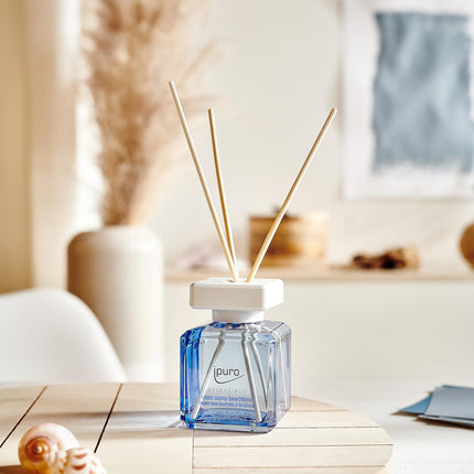 ipuro - Essentials istabas aromāts Saulains pludmales laiks 100ml | Telpas atsvaidzinātājs ar greipfrūta, citrona un baltā muskusa aromātu | Difuzors ar nūjiņām | Gaisa atsvaidzinātājs mājām