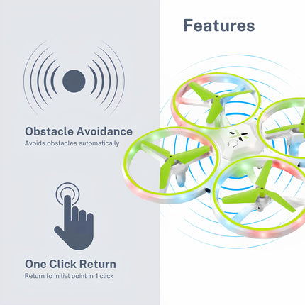 OpenRC – tālvadības drons ar daudzrežīmu LED gaismu un šķēršļu apbraukšanas funkciju – kaste un akumulators – Drone X Pro – tālvadības helikopters, dāvana bērniem, pieaugušajiem, zēniem un meitenēm – kvadrokopters priekš