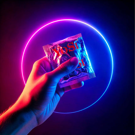 YOSI zīmola prezervatīvi "Natural Feeling" - Dabiskas sajūtas - tīrs prieks - 53 mm platums - Parasts dabīgs lubrikants prezervatīvs - Tīras sajūtas neaizmirstamiem mirkļiem - 100 gabali (2 x 50 gabali)