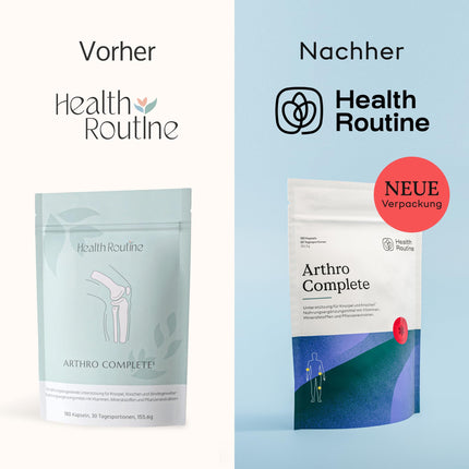 Veselības rutīna Arthro Complete — 180 kapsulas — kurkumīns, bosvelīnskābe, glikozamīns, hondroitīns kapsulas — vitamīni, minerālvielas, augu ekstrakti