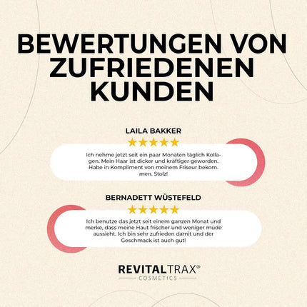 RevitalTrax pretnovecošanās skaistuma kolagēna komplekss – 5000 mg Verisol® kolagēna, kolagēna pulveris, uztura bagātinātājs ādai, matiem un nagiem, 30 paciņas