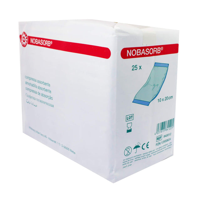 NOBASORB absorbējošās kompreses 10x20 cm