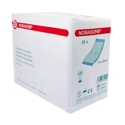 NOBASORB absorbējošās kompreses 10x20 cm