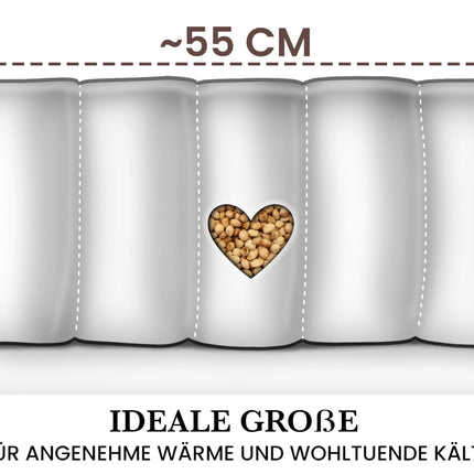 Ķiršu kauliņu spilvens mikroviļņu krāsnī 55x20 cm - graudu spilvens kaklam un pleciem - sildošs paliktnis mikroviļņu krāsnī - kakla sildītājs - liels ķiršu kauliņu spilvens - graudu spilvens mikroviļņu krāsnī