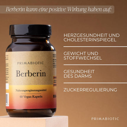 Primabiotic BERBERINE 400MG - 60 vegānas kapsulas | Berberis Vulgaris ekstrakts | Dabisks atbalsts vielmaiņai un aknu veselībai | Maksimālā absorbcija | Aknu gremošana, zarnu darbība