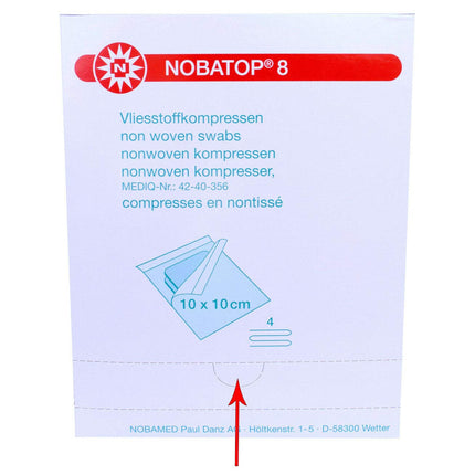 Noba pārsēji 8 kompreses 10x10 cm sterili, 50 x 2 gabali