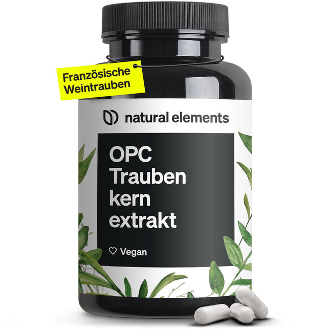 OPC vīnogu kauliņu ekstrakts - 240 lielas devas kapsulas 8 mēnešiem - Tīrs OPC no Eiropas vīnogām - Vegāns, pārbaudīts Vācijas laboratorijās