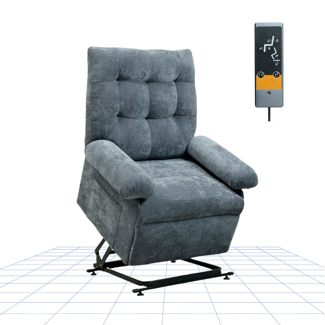 FLEXISPOT atpūtas krēsls, stāvkrēsls ar 3 motoriem, elektriskais guļamkrēsls guļamistabā, atpūtas krēsls ar stāvēšanas palīglīdzekli, senioru krēsls viesistabā (pelēks)