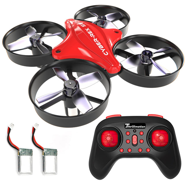 Tiny Hawk Cyber-Rex S620 mini drons bērniem, RC kvadrokoptera drons ar augstuma noturēšanu, vienas pogas pacelšanos/nosēšanos, bezgalvas režīmu, 3D pagriezienu un 2 baterijām, rotaļu drons bērniem iesācējiem