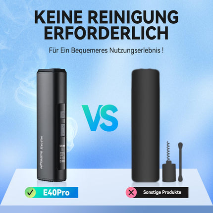 HI TASTE E40 Pro tabakas sildītājs, kas saderīgs ar IQOS ILUMA TEREA, lieliska garša, 3200 mAh liela baterija, žāvēšanas funkcija, dzidrs OLED displejs, metāla apdare (metāla melna)