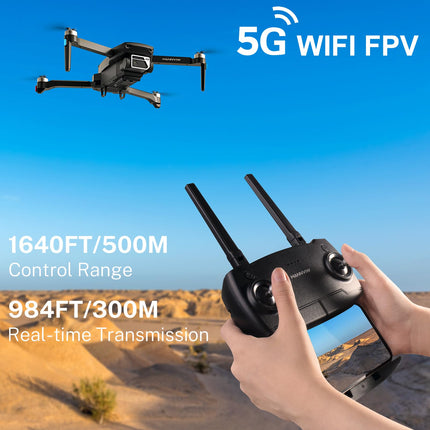 HANNVIW H220 GPS drons ar 4k kameru pieaugušajiem, zem 249 g, RC kvadrokoptera 5G FPV pārraide, bezsuku motors, liels darbības rādiuss, vieda atgriešanās, vietas režīms, sekošanas režīms iesācējiem