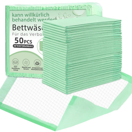 EasyVibe Wegwerf-Bettpads für Inkontinenz 50 Stück 90x90cm 5-lagig,110g/Stück,SAP 7g Betteinlagen Inkontinenz Einweg Erwachsenen, Heavy Duty Bettpads Inkontinenz, Einweg-Wickelunterlagen…