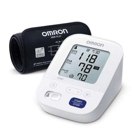 OMRON X3 Comfort — automātisks augšdelma asinsspiediena mērītājs | "Labs" Stiftung Warentest 09/20, klīniski apstiprināts | arī diabēta slimniekiem un grūtniecēm | 22–42 cm Intelli Wrap aproce — droša lietošana