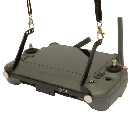 Robotika — plecu siksna DJI RC Plus kontrolierim, neslīdoša horizontāla piekare, ātra montāža, melna anodēta, alumīnijs
