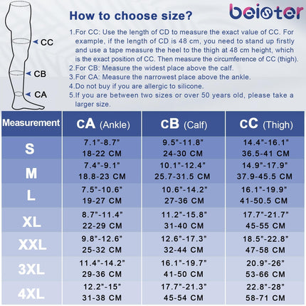 20-30 mmHg medicīniskās kompresijas zeķes sievietēm un vīriešiem, atbalsta zeķes ar slēgtiem purngaliem, pakāpenisks atbalsts varikozām vēnām, tūska