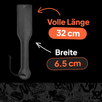 Obaie BDSM airēšanas rotaļlieta seksam - BDSM pēršanas rotaļlieta no mākslīgās ādas, izgatavota no Sinful - 32 cm seksa rotaļlieta, pēršanas rotaļlieta BDSM pāriem, sievietēm un vīriešiem - melna airēšanas rotaļlieta SM - airēšanas rotaļlieta SM