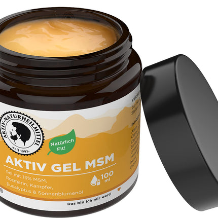 Active Natural Remedies ActiveGel MSM krēms/ziede 100ml ar 15% MSM un sildošu efektu | 99,9% tīrība, augsta kvalitāte un no Vācijas