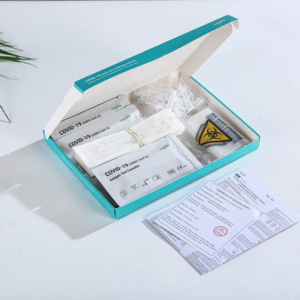 EUROPAPA® 10x koronavīrusa pašpārbaudes tests Covid-19 antigēna tests SARS-CoV-2 eksprestests pašpārbaudei testa kasete parauga uztriepes antigēna ekstrakts individuāli iepakots
