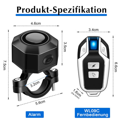 Velosipēda signalizācijas sistēma, 2 pāri velosipēdu signalizācijas sistēmu ar tālvadības pulti, USB uzlādējama velosipēda signalizācija, ar kustības sensoru, ūdensizturīga, motorolleram MTB Ebike E motorolleram