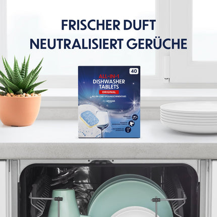 Amazon - universālās trauku mazgājamās mašīnas tabletes, 40 tabletes