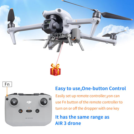 LYONGTECH atbrīvošanas un nomešanas ierīču sistēma DJI Air 3S, Air 3 dronam, pilinātāja āķa atbrīvošanas komplekts, kravas piegādes piederums