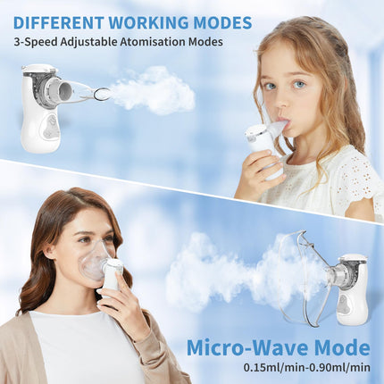 FEELLIFE inhalators bērniem un zīdaiņiem, inhalators pieaugušajiem un bērniem, inhalators bērniem, inhalators ar smidzinātāju, klusāks par 25 dB, pārnēsājams inhalators, efektīvs elpceļu slimību gadījumā