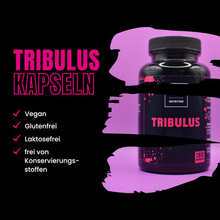 ELC uzturs | Tribulus | Dabiski veicina spēku, enerģiju un sniegumu | Testosterona pastiprinātājs | Vegāns | Bez konservantiem | 180 kapsulas