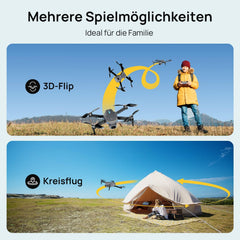 Ameta drons ar 4K kameru pieaugušajiem, S20 Lite FPV drons iesācējiem, RC kvadrokopters ar bezkontaktu motoru, 36 minūšu lidojuma laiks, augstuma noturēšana, apļveida lidojums, dāvanu rotaļlieta bērniem (165 g)
