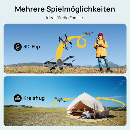 Ameta drons ar 4K kameru pieaugušajiem, S20 Lite FPV drons iesācējiem, RC kvadrokopters ar bezkontaktu motoru, 36 minūšu lidojuma laiks, augstuma noturēšana, apļveida lidojums, dāvanu rotaļlieta bērniem (165 g)