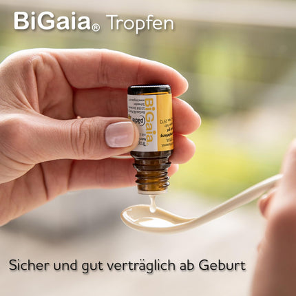 BiGaia® pilieni 10 ml, ar dabīgo pienskābes baktēriju L. reuteri zarnu mikrofloras atbalstam, droši lietojami zīdaiņiem no dzimšanas brīža
