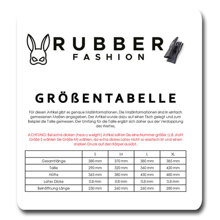 Rubberfashion Slip lateksa sieviešu apakšbiksītes - īpaši biezas seksīgas gumijas bikses - lateksa biksītes - lateksa apakšveļa sievietēm, melna, 0,8 mm, L